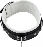 Mister B Leather Slave Collar with Red Padding