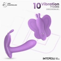 Kalhotkový vibrátor Intoyou App Series Wingy Lavender