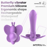 Kalhotkový vibrátor Intoyou App Series Wingy Lavender