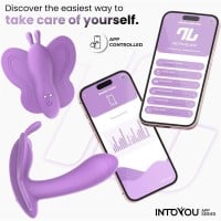 Kalhotkový vibrátor Intoyou App Series Wingy Lavender