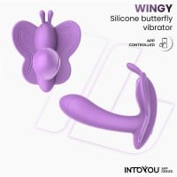 Kalhotkový vibrátor Intoyou App Series Wingy Lavender
