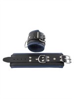 Mister B Leather Wrist Restraints with White Padding