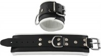 Mister B Leather Wrist Restraints with Black Padding