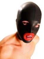 Latexová kukla M&K Rubber Hood Red Lips