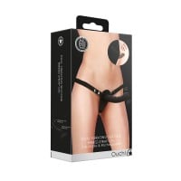 Ouch! Dual Vibrating Silicone Ribbed Strap-On