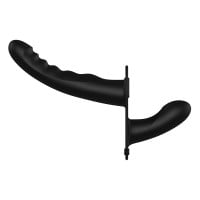 Ouch! Dual Vibrating Silicone Ribbed Strap-On