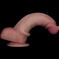 Lovetoy Sliding Skin Pro II Dual Layer Silicone Dong 8″