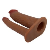 Duté pripínacie dvojité dildo Pretty Love Keaven Harness Briefs