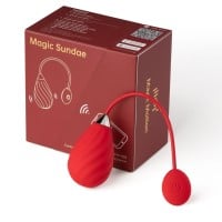 Vibračné vajíčko Magic Motion Magic Sundae červené