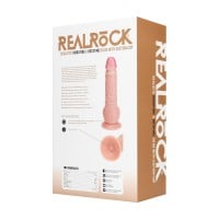 Vibrační a rotační dildo s varlaty dildo RealRock 8″ Flesh