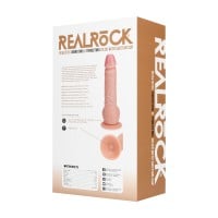 Vibračné a prirážací dildo s semenníkmi RealRock 8″ Flesh