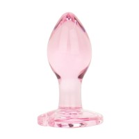 Skleněný anální kolík EasyToys Small růžový