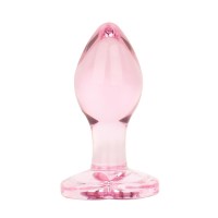 Skleněný anální kolík EasyToys Small růžový