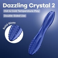 Skleněné dildo Satisfyer Dazzling Crystal 2 průhledné