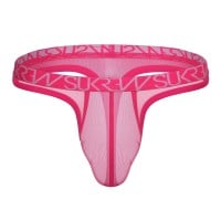 Pánske tangá Sukrew Mesh Low-Rise Thong Electric Pink