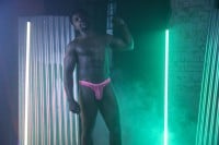 Sukrew Mesh Low-Rise Thong Electric Pink