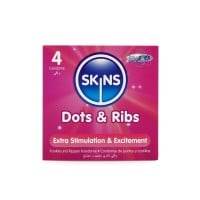 Kondómy Skins Dots & Ribs 4 ks