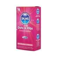 Kondómy Skins Dots & Ribs 16 ks