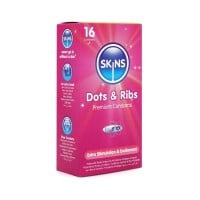 Kondómy Skins Dots & Ribs 16 ks