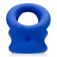 Erekčný krúžok a naťahovač semenníkov Oxballs Tri-Squeeze modrý