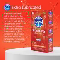Skins Strawberry Condoms 4 Pack