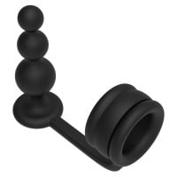Dream Toys Ramrod Cockring with Beaded Anal Plug