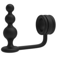 Dream Toys Ramrod Cockring with Beaded Anal Plug
