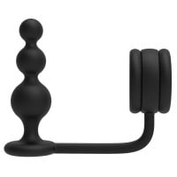 Dream Toys Ramrod Cockring with Beaded Anal Plug