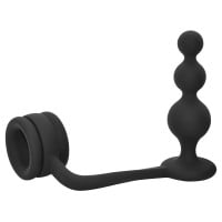 Dream Toys Ramrod Cockring with Beaded Anal Plug