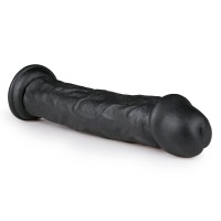 Realistické dildo EasyToys černé 28,3 cm