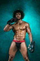 Pánská tanga TOF Paris Champion Stringless Thong černá