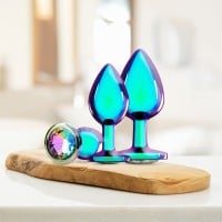 Ouch! Venice Collection Metal Anal Plug Set Iridescent