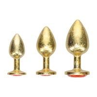 Ouch! Milan Collection Metal Anal Plug Set Gold