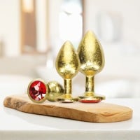 Ouch! Milan Collection Metal Anal Plug Set Gold