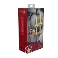 Ouch! Milan Collection Metal Anal Plug Set Gold