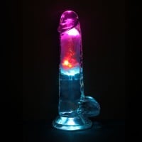 RealRock LED Vibrating Cock with Balls 7″