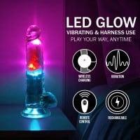 RealRock LED Vibrating Cock with Balls 7″