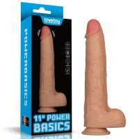 Lovetoy 11″ Power Basics Vibrating Dildo