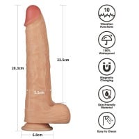 Lovetoy 11″ Power Basics Vibrating Dildo