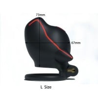 Klietka na penis Furrjoi Ido Chastity Cage červená M