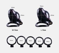 Klec na penis Furrjoi Glossy Ido Chastity Cage červená