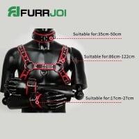 Sada Furrjoi Harness Set černo-červená
