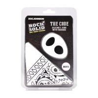 Rock Solid The Code Silicone C-Ring with Hanky Bandana White