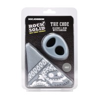 Rock Solid The Code Silicone C-Ring with Hanky Bandana Gray