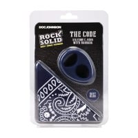Rock Solid The Code Silicone C-Ring with Hanky Bandana Navy Blue