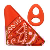 Rock Solid The Code Silicone C-Ring with Hanky Bandana Orange