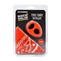 Rock Solid The Code Silicone C-Ring with Hanky Bandana Orange