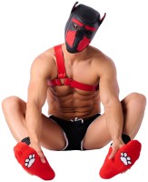 Ponožky Kinky Puppy Paw červené