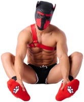 Ponožky Kinky Puppy Paw červené