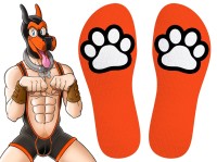Ponožky Kinky Puppy Paw oranžové